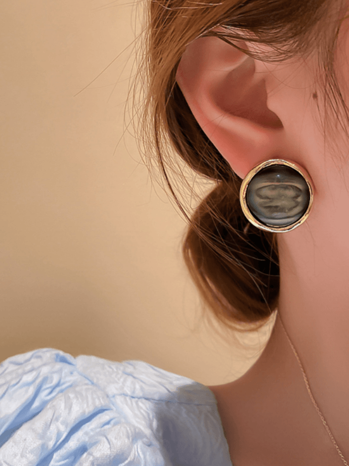 gray stone earrings - TreOnestá