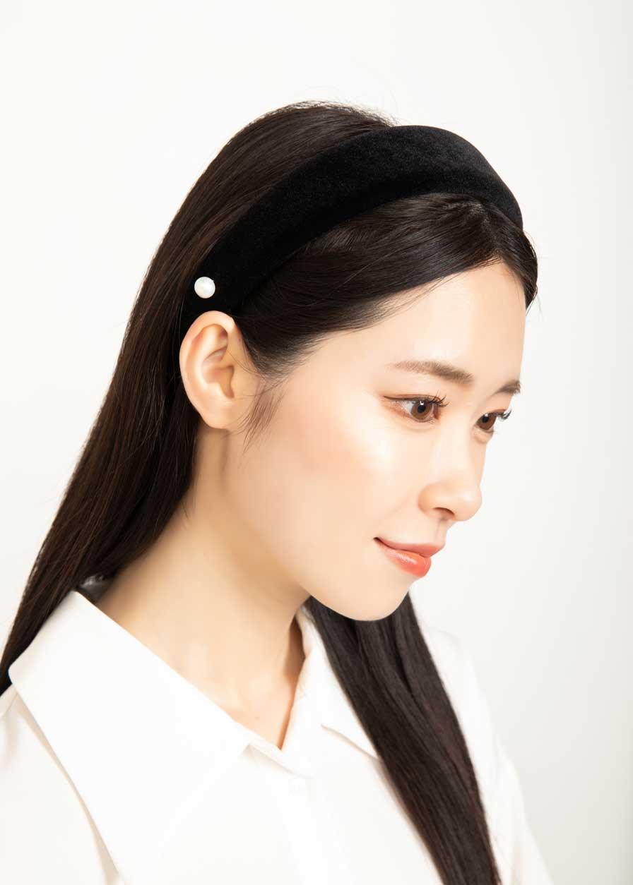 ルン　フォクシー　ベルベット　カチューシャ　2個組　ブラック　焦茶 ベルベットブラックカチューシャ – TreOnestá