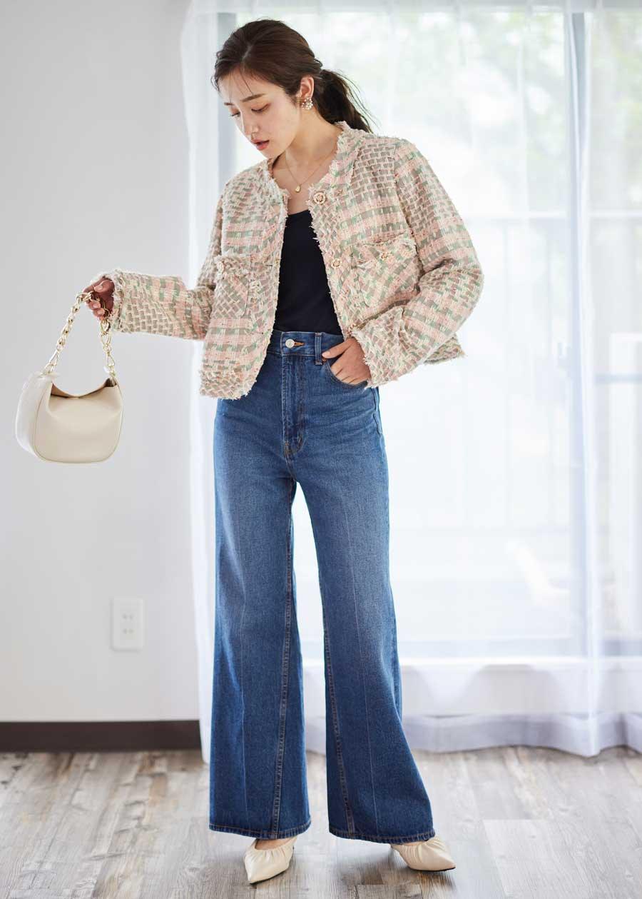 トレオネスタ　ピンクツイードジャケット トレオネスタ ピンクツイードジャケット ピンクツイード